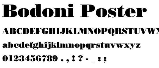 bodoni poster